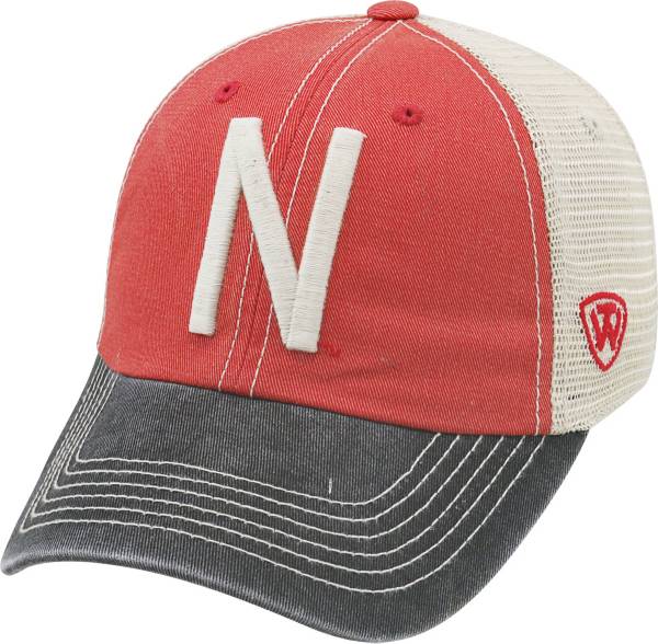Top of the World Men's Nebraska Cornhuskers Scarlet/White/Black Off Road Adjustable Hat product image