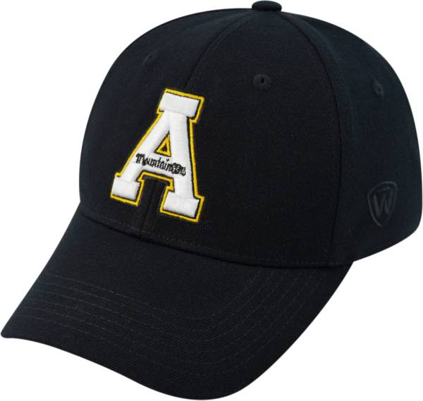 Top of the World Men's Appalachian State Mountaineers Black Premium Collection M-Fit Hat