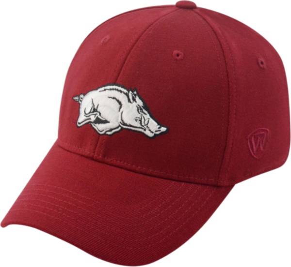 Top of the World Men's Arkansas Razorbacks Cardinal Premium Collection M-Fit Hat