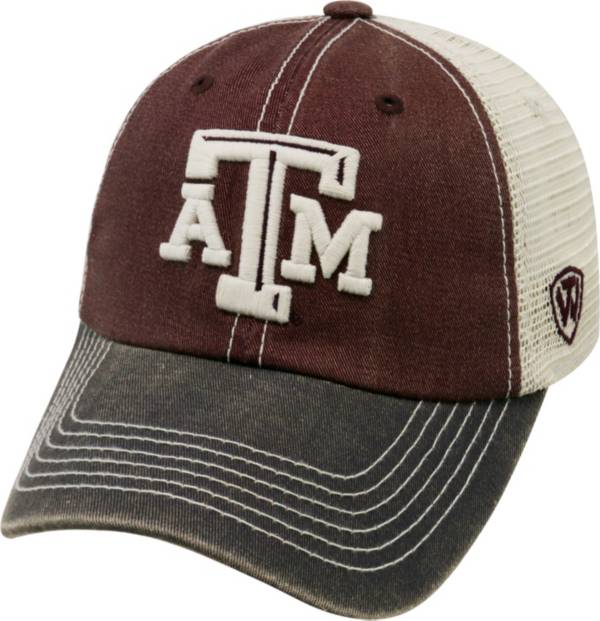 Top of the World Men's Texas A&M Aggies Maroon/White/Grey Off Road Adjustable Hat product image