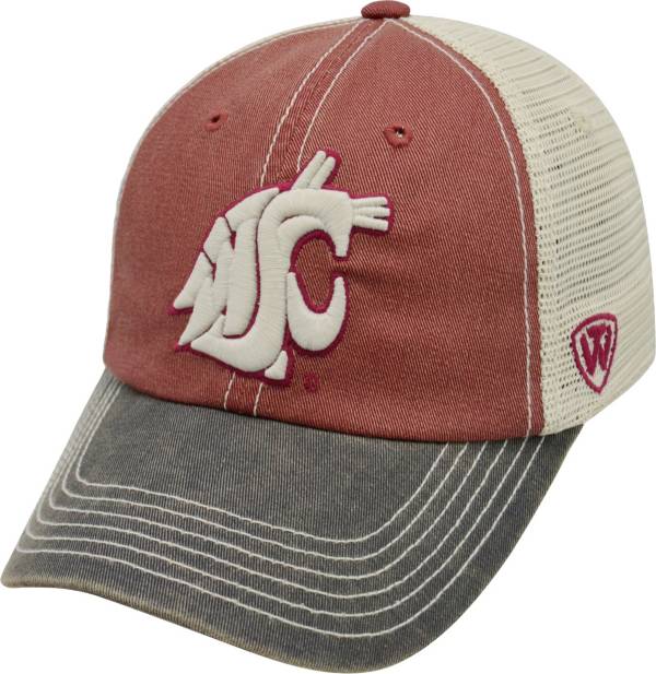 Top of the World Men's Washington State Cougars Crimson/White/Black Off  Road Adjustable Hat