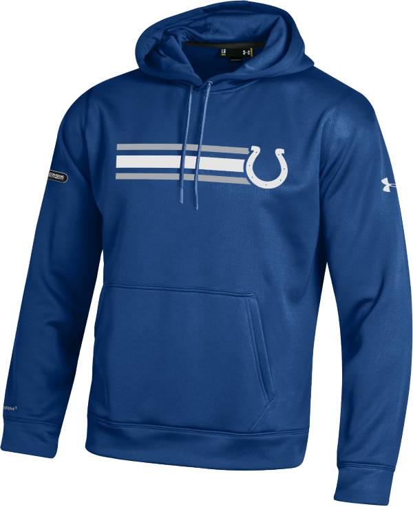 Under Armour NFL Combine Authentic Men's Indianapolis Colts Stripe Armour Fleece Blue Performance Hoodie product image