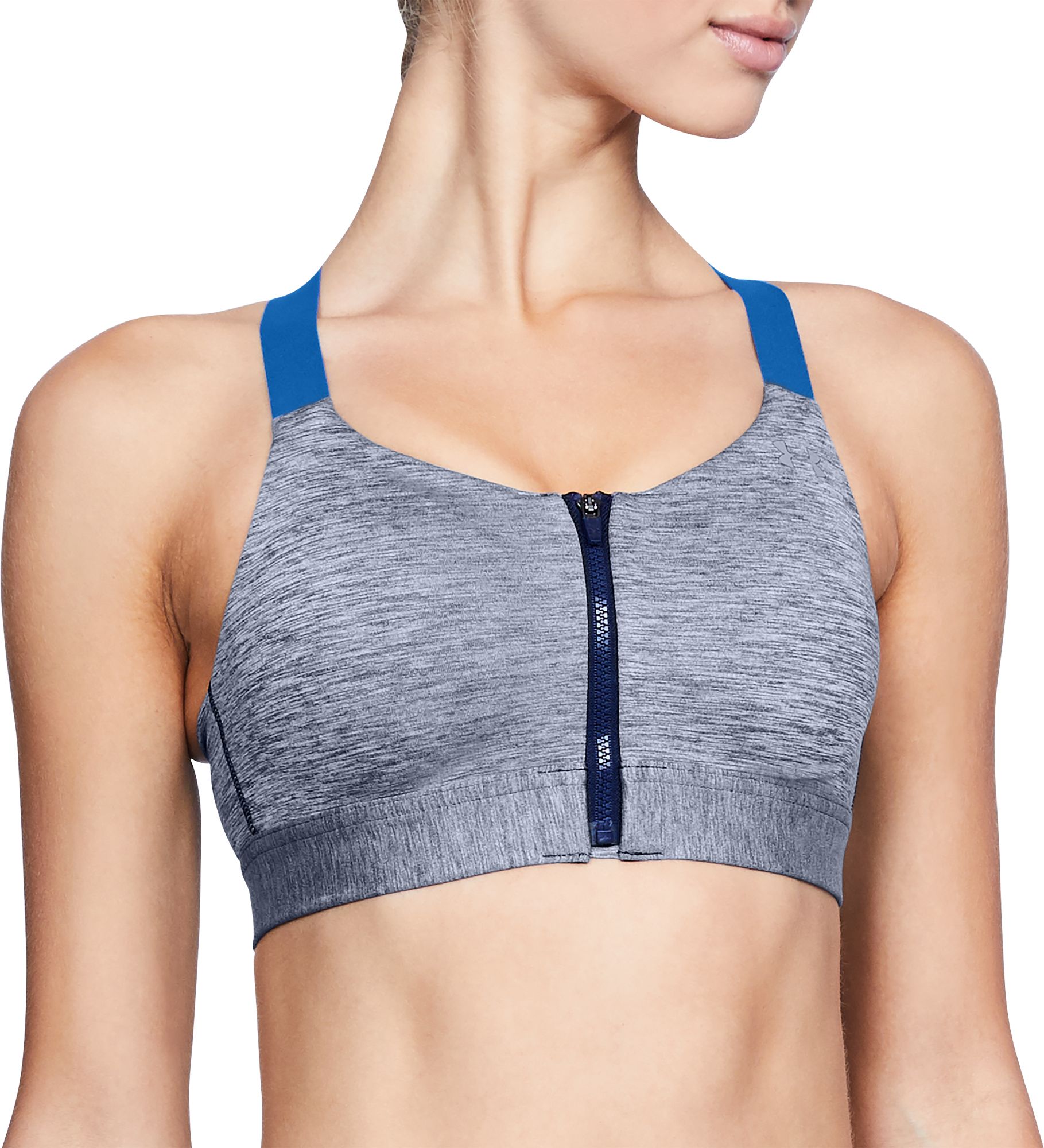 under armor front zip sports bra