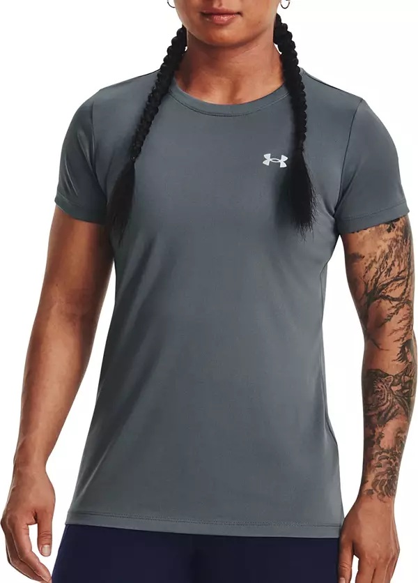 Haut et T-shirt sportswear Under Armour Tshirt Twist Teck col en V Noir  pour femme taille M