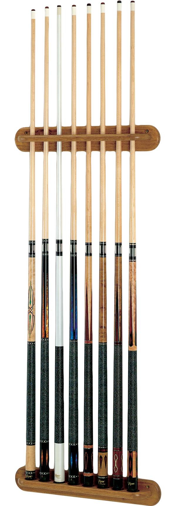 Viper Traditional Eight Cue Oak Wall Cue Rack Dick's Sporting Goods