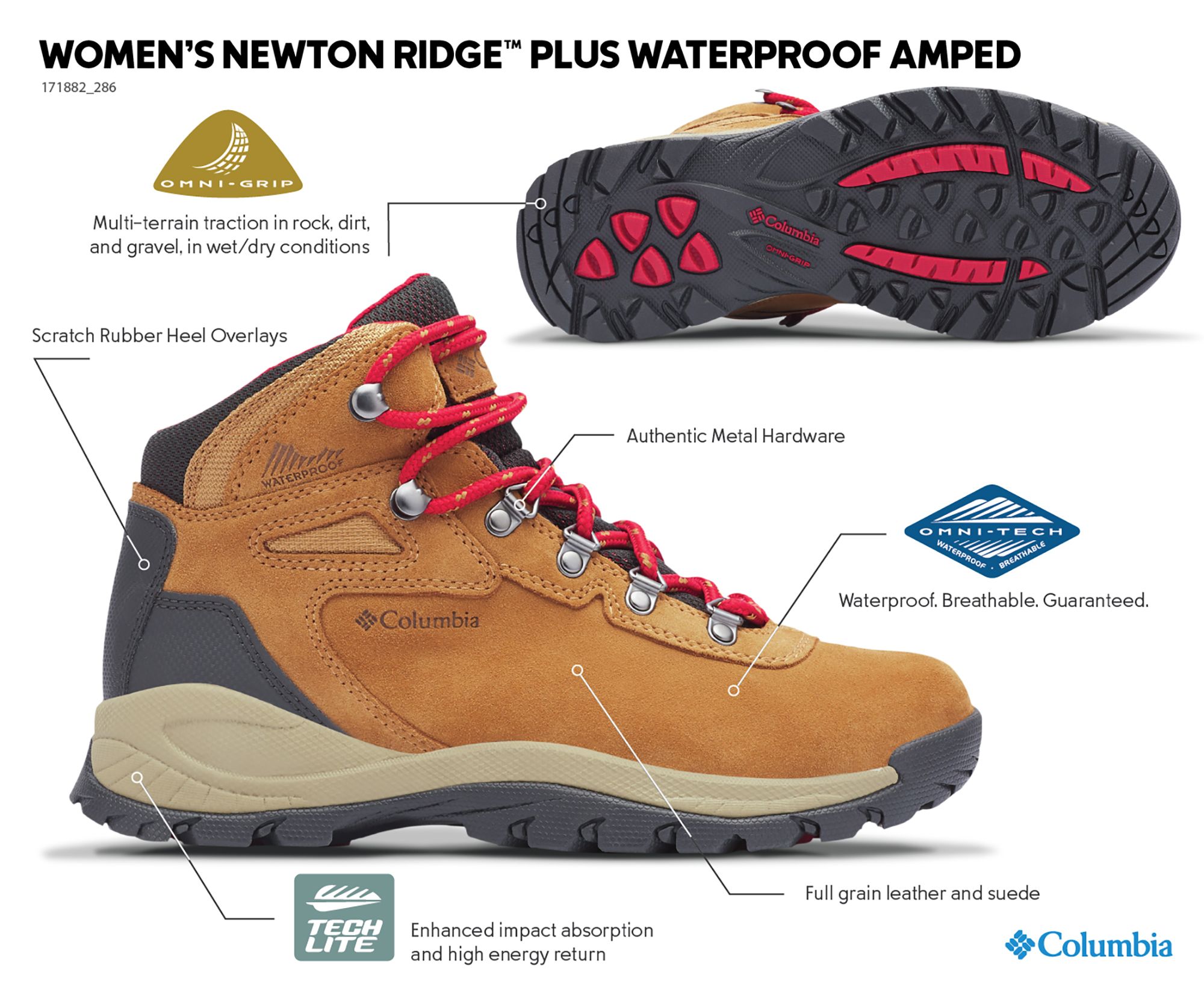 Columbia Women's Newton Ridge Plus Waterproof Amped Hiking Boots product image
