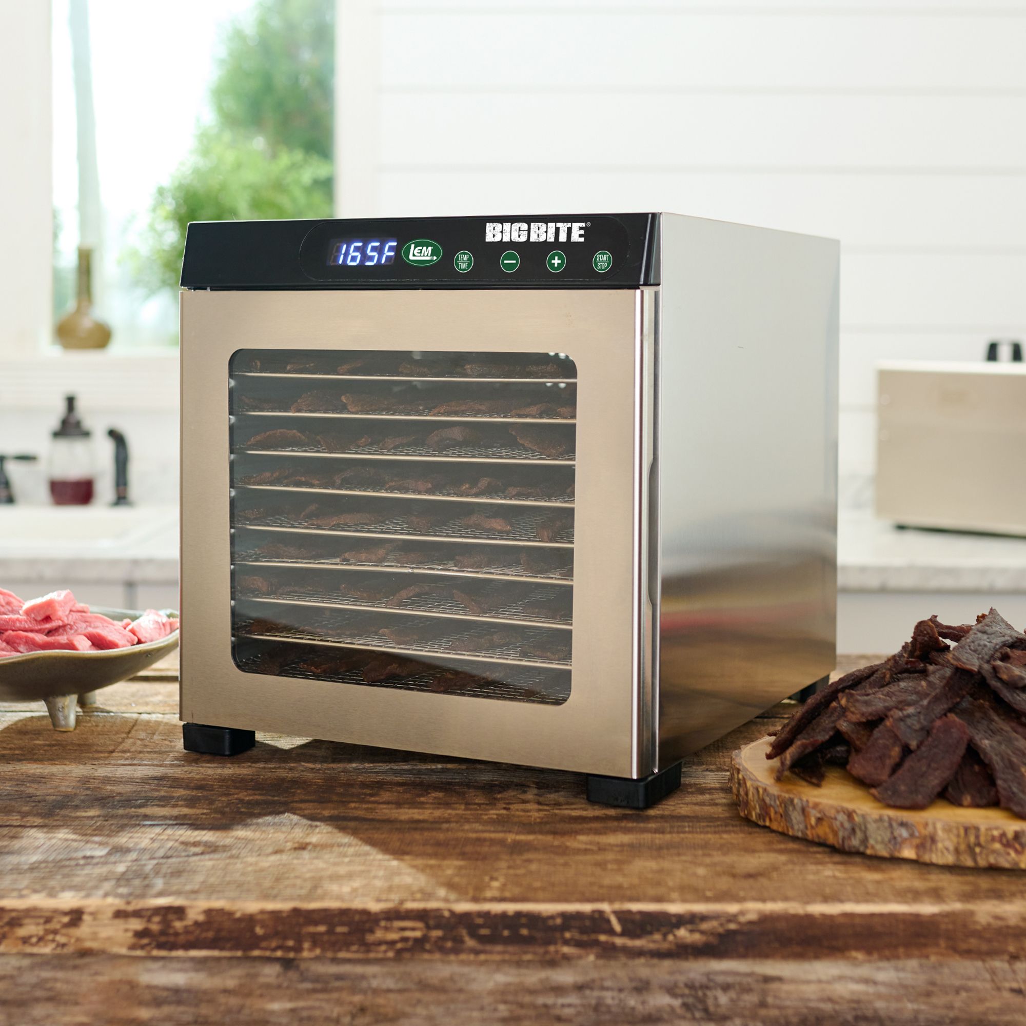 LEM BigBite 10-Tray Stainless Steel Dehydrator product image