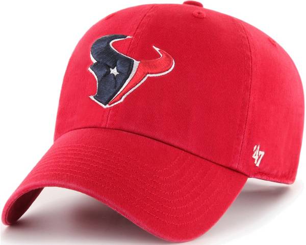 47 Men's Houston Texans Clean Up Red Adjustable Hat