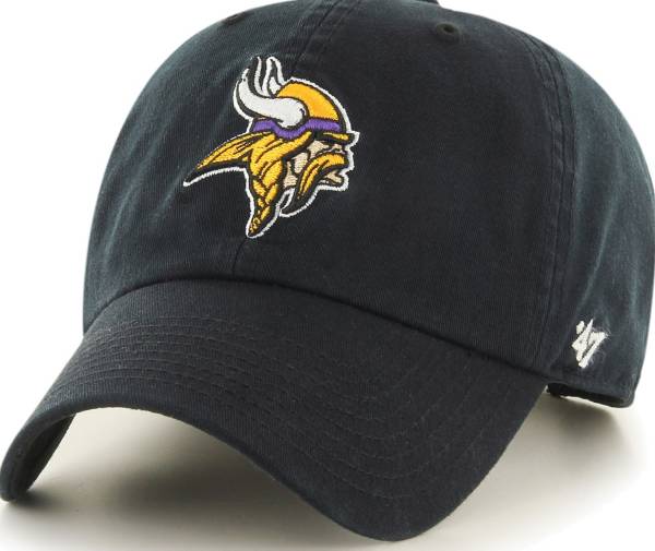 '47 Men's Minnesota Vikings Clean Up Black Adjustable Hat
