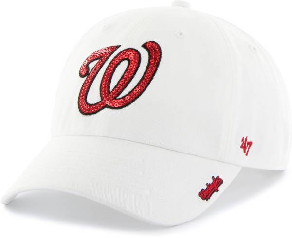 ‘47 Women's Washington Nationals Sparkle Clean Up White Adjustable Hat