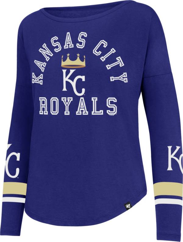 47 Women's Kansas City Royals Royal Long Sleeve T-Shirt