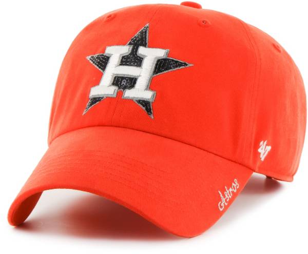 ‘47 Women's Houston Astros Sparkle Clean Up Orange Adjustable Hat