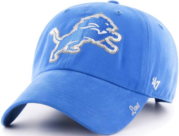 '47 Women's Detroit Lions Sparkle Clean Up Blue Adjustable Hat