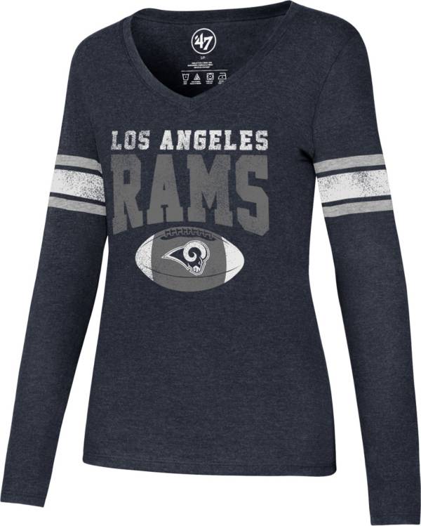 '47 Women's Los Angeles Rams Club Stripe Long Sleeve Shirt