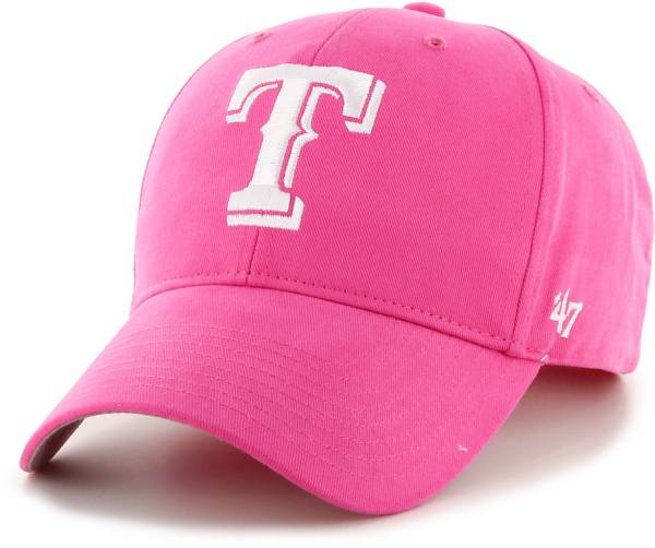'47 Youth Girls' Texas Rangers Basic Pink Adjustable Hat