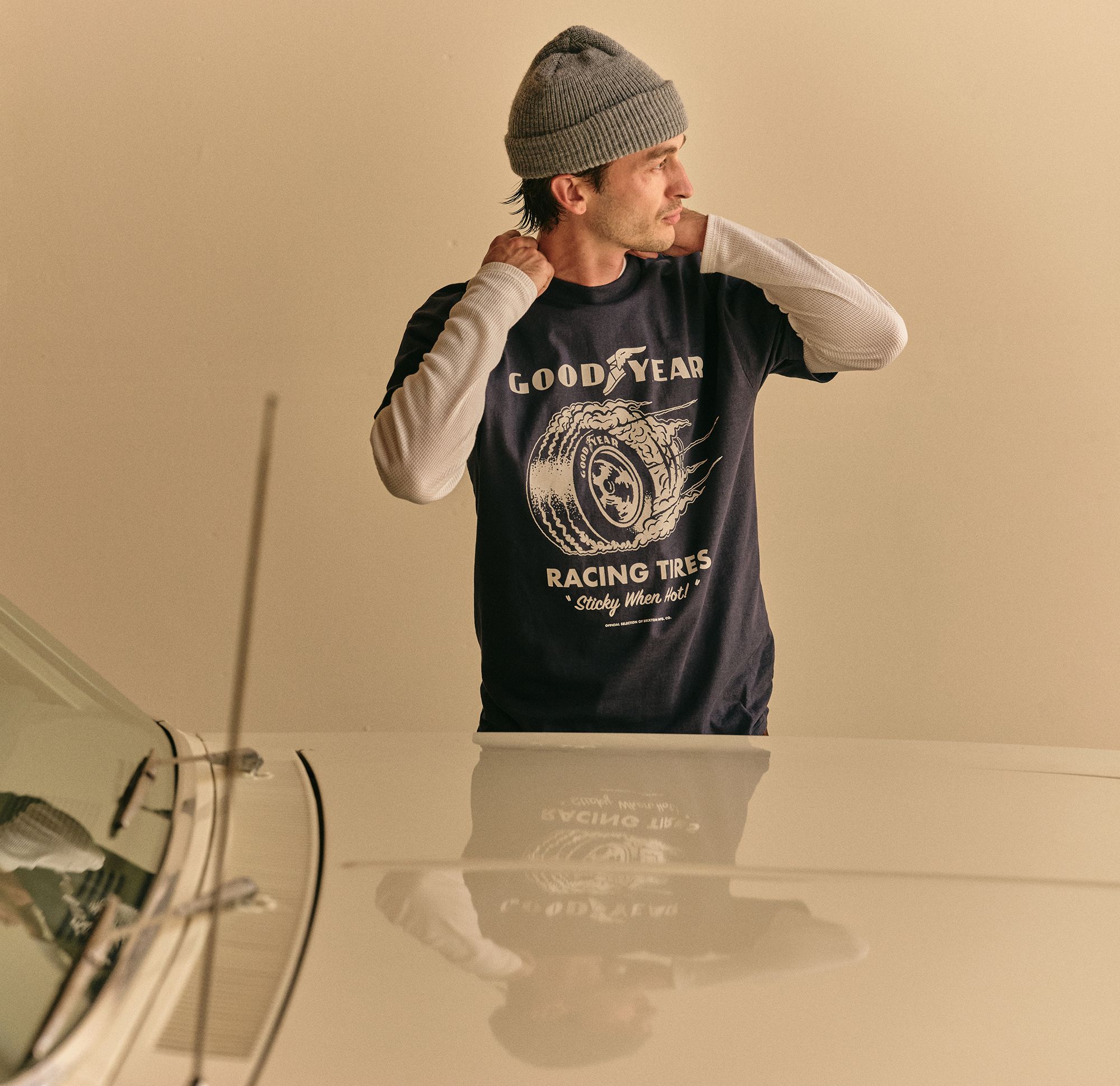 BRIXTON Men's Goodyear Cheater Slick Short Sleeve Standard T-Shirt product image