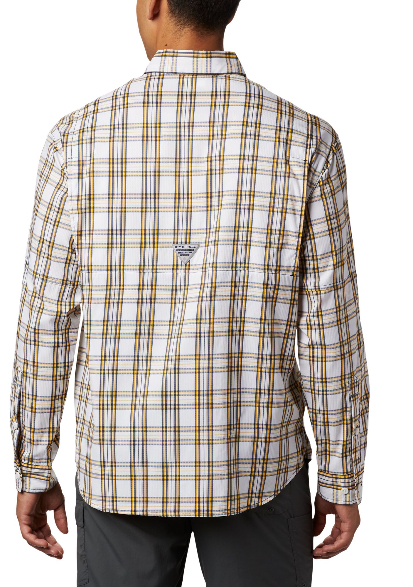 Columbia Men's West Virginia Mountaineers Blue Long Sleeve Tamiami Shirt product image