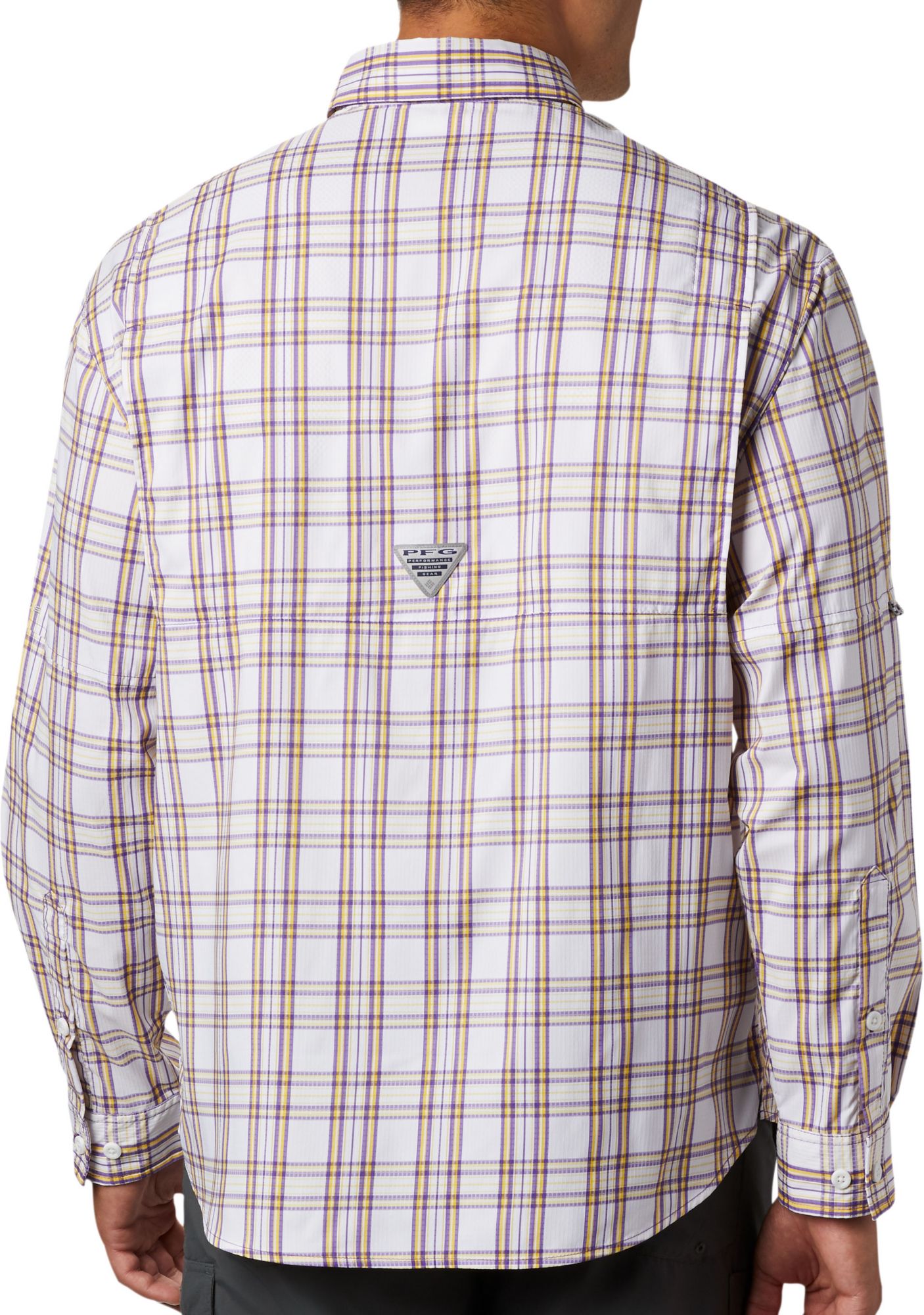 Columbia Men's LSU Tigers Tamiami Long Sleeve White Shirt product image