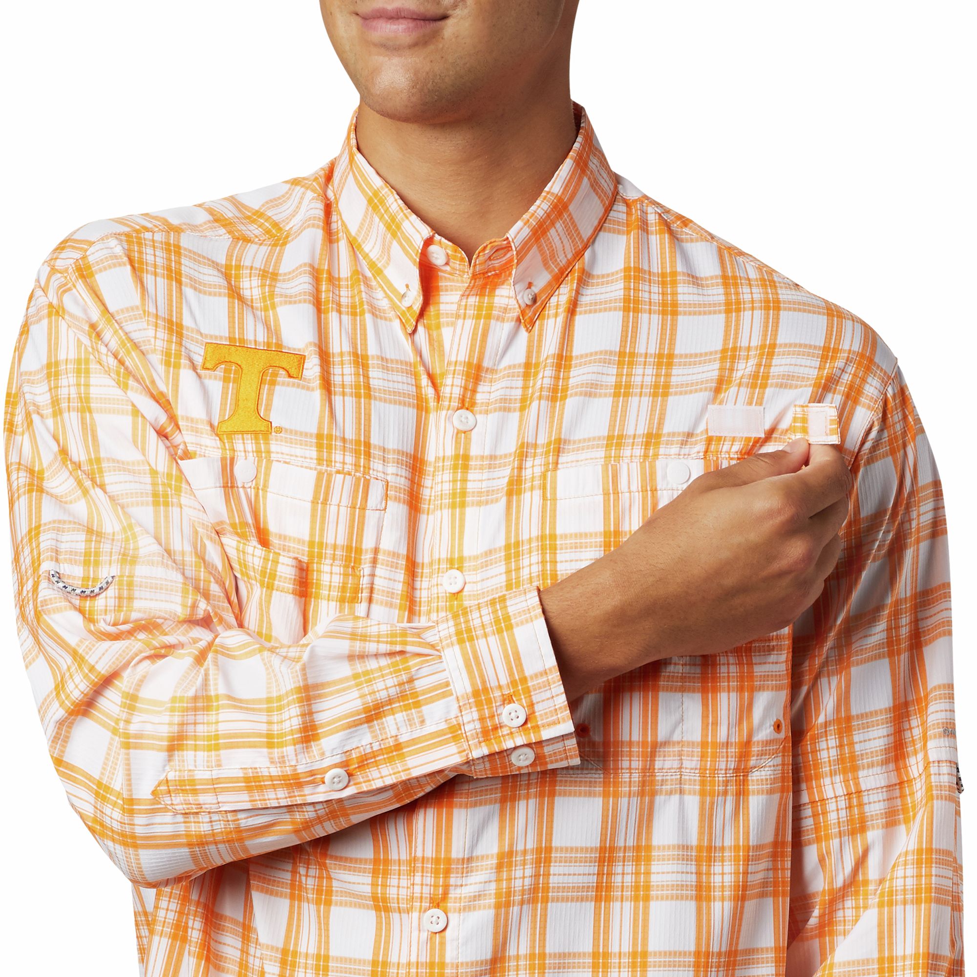 Columbia Men's Tennessee Volunteers Tennessee Orange CLG Super Tamiami &trade; Long Sleeve Shirt product image