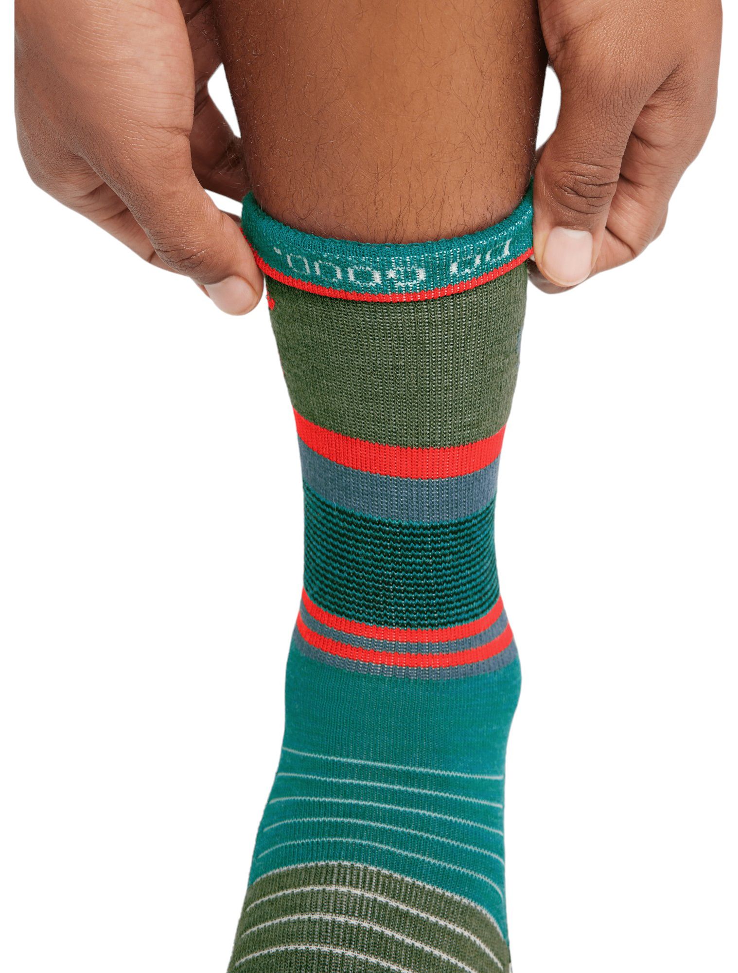 Bombas x Cotopaxi Merino Blend Multi Texture Painterly Stripes Hiking Calf Socks product image