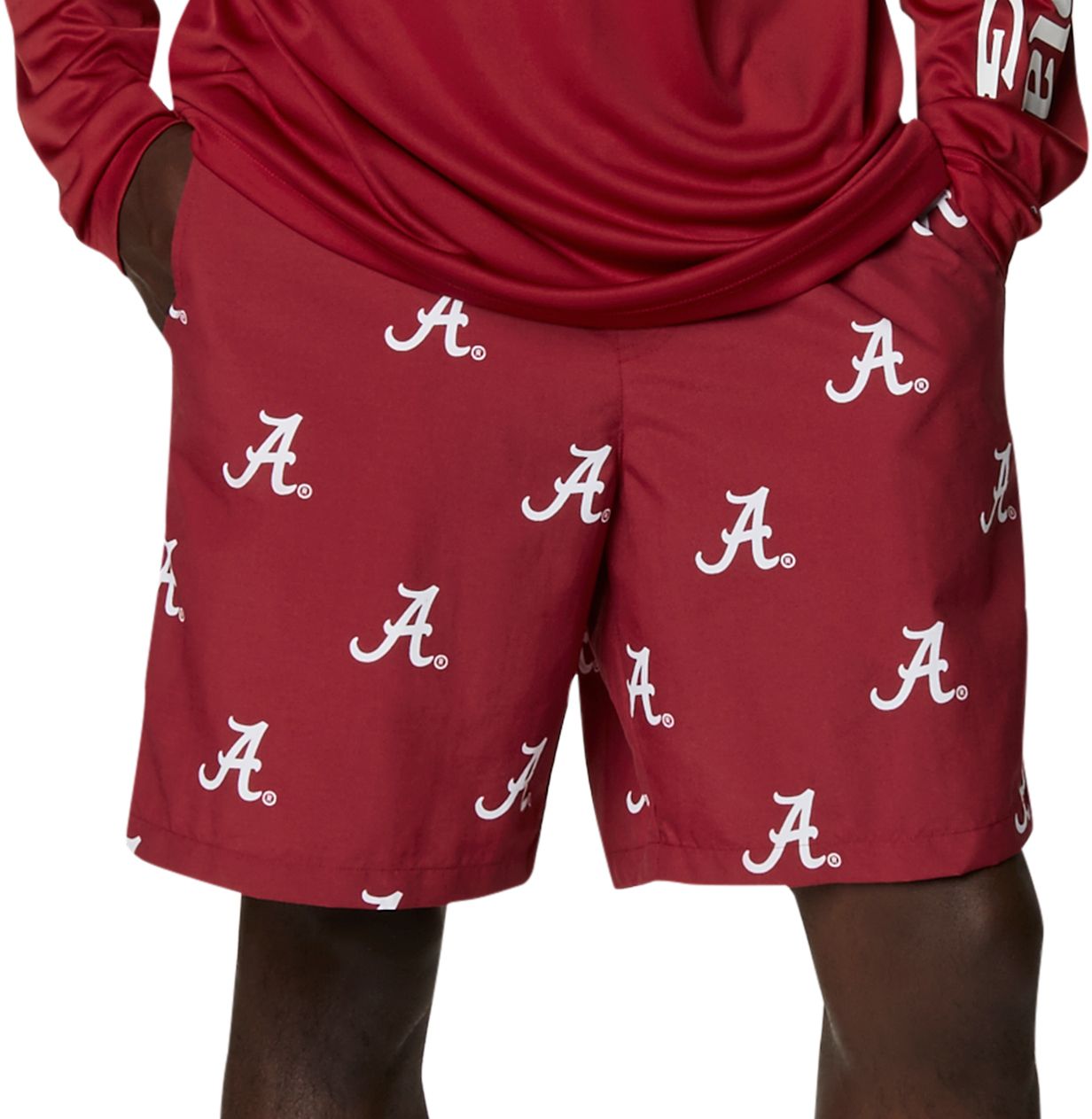 Columbia Men's Alabama Crimson Tide Backcast II Printed Performance Shorts