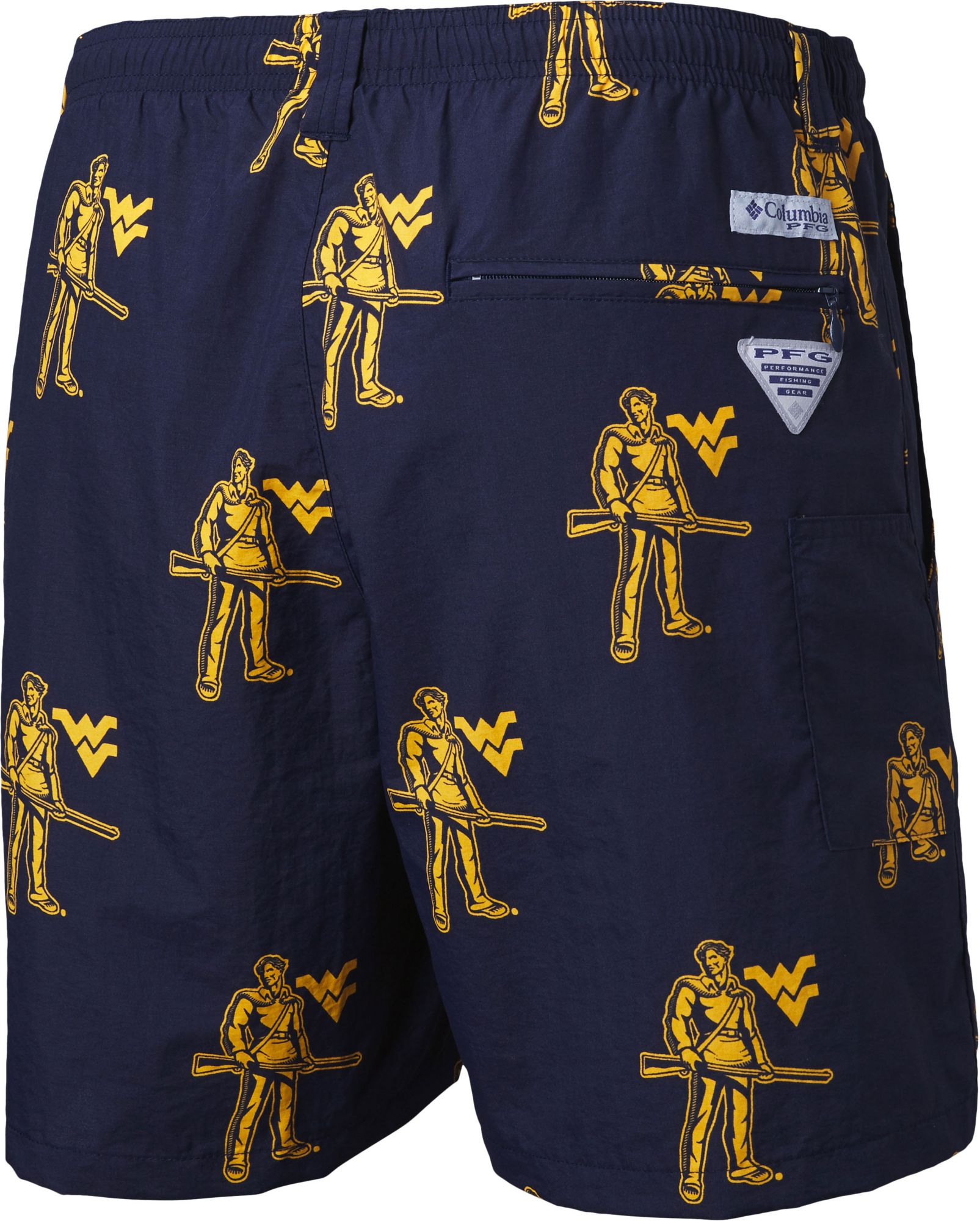 Columbia Men's West Virginia Mountaineers Blue Backcast II Printed Performance Shorts product image