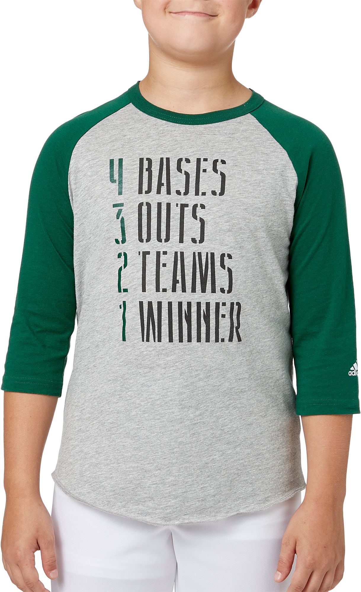 green sleeve baseball shirt