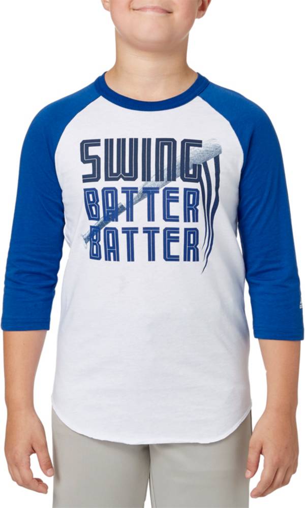 adidas Boys' Swing Batter ¾ Sleeve Baseball Shirt