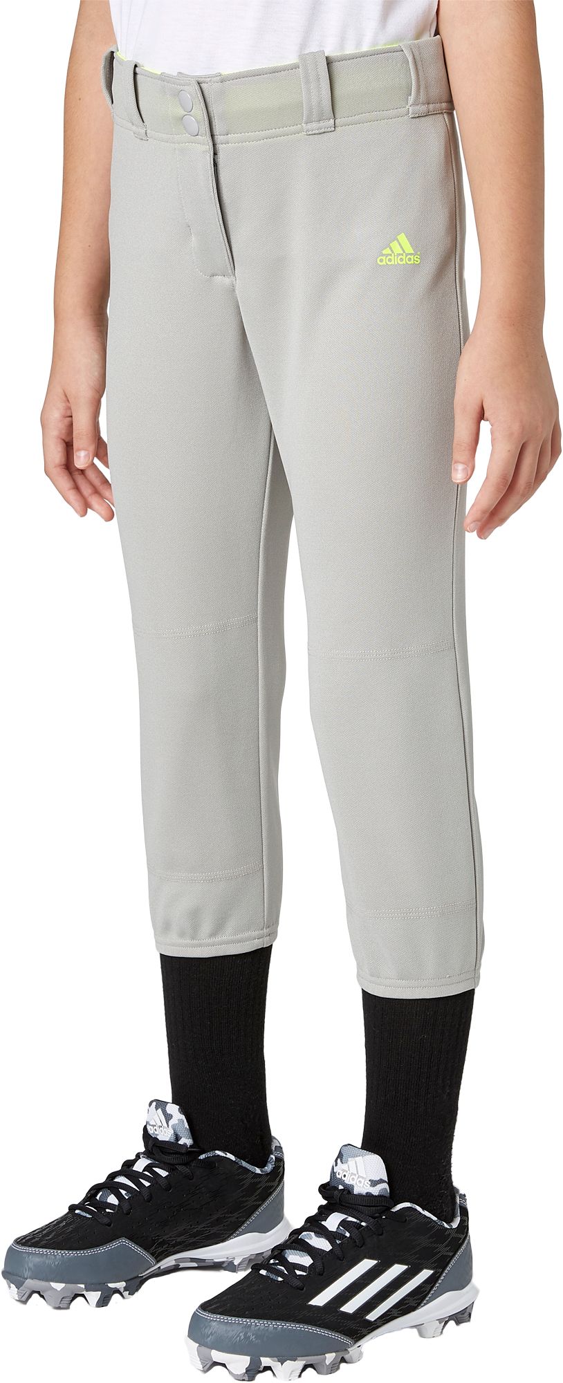 girls gray softball pants