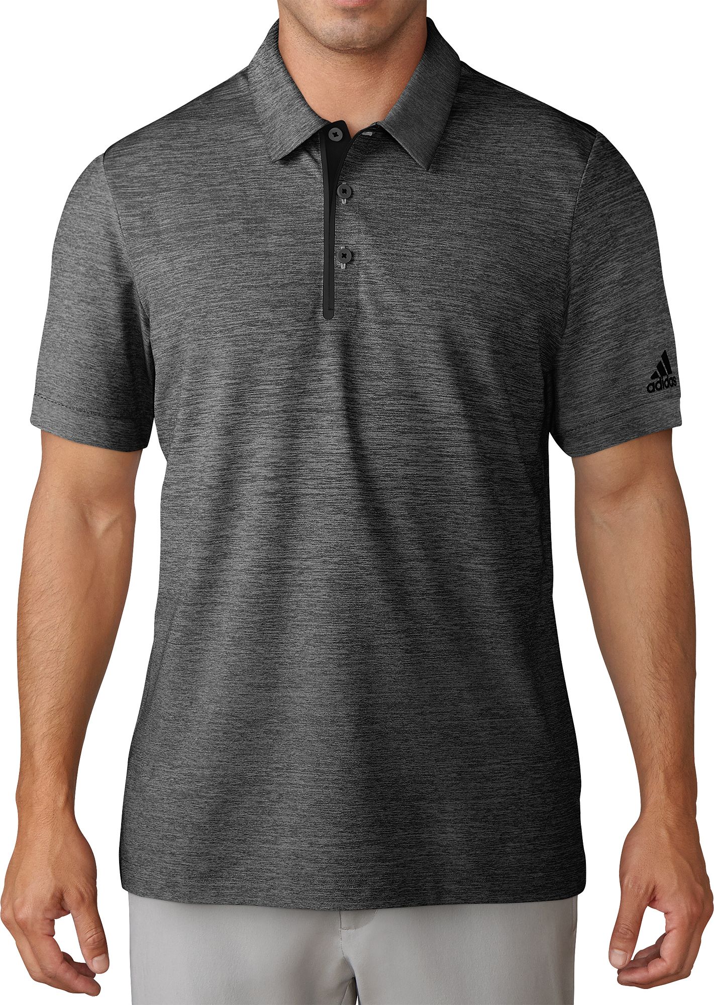 adidas men's drive novelty heather golf polo
