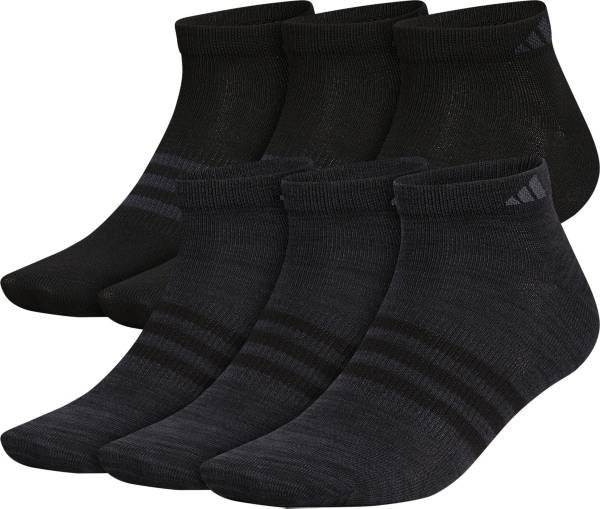 adidas Athletic Cushioned Crew Socks 6 Pairs - Grey, Men's Training