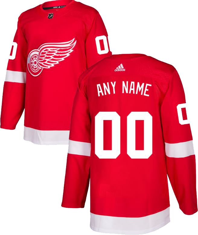 custom red wings jersey