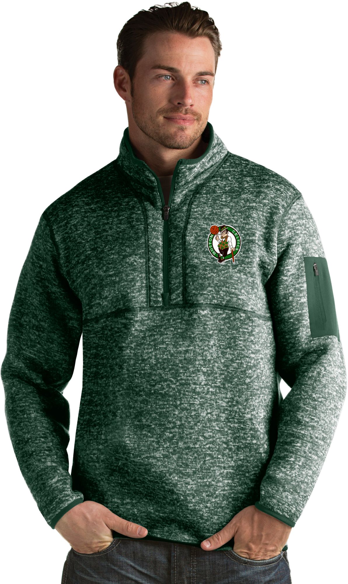 boston celtics half zip