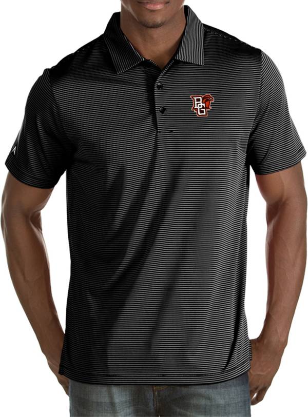 Antigua Men's Bowling Green Falcons Black Quest Polo