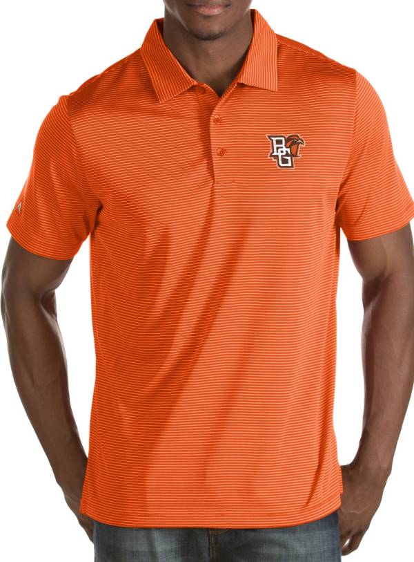 Antigua Men's Bowling Green Falcons Orange Quest Polo