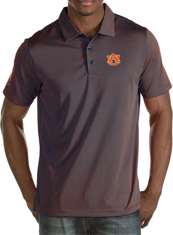 Antigua Men's Auburn Tigers Blue Quest Polo