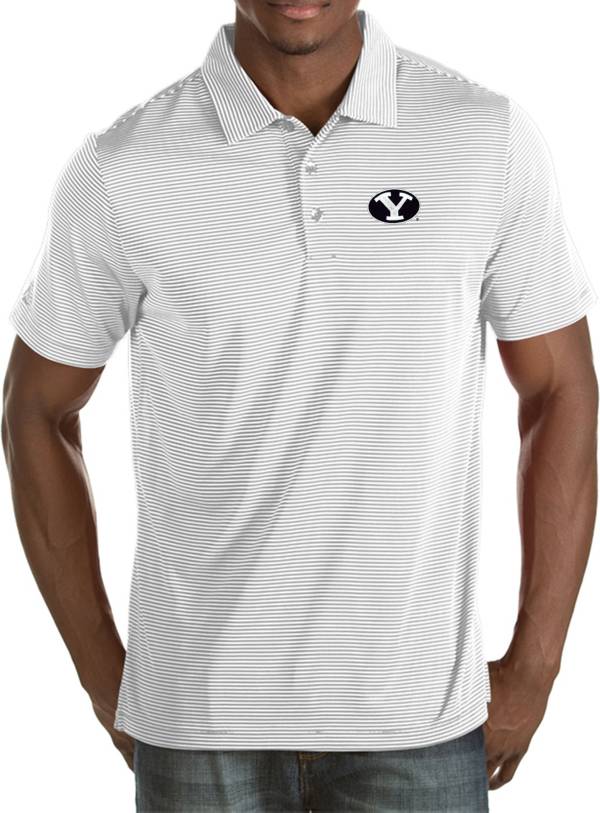 Antigua Men's BYU Cougars White Quest Polo