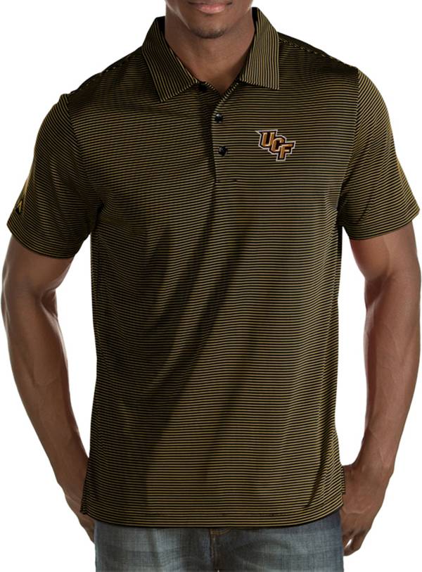 Antigua Men's UCF Knights Black/Gold Quest Polo