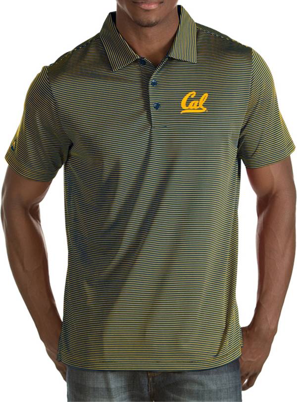 Antigua Men's Cal Golden Bears Blue/Gold Quest Polo