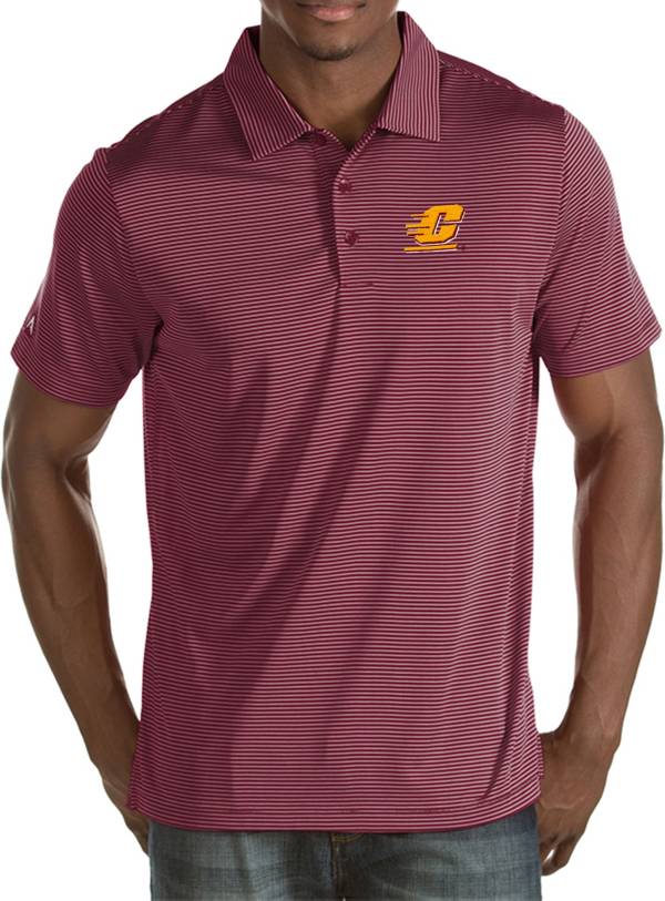 Antigua Men's Central Michigan Chippewas Maroon Quest Polo