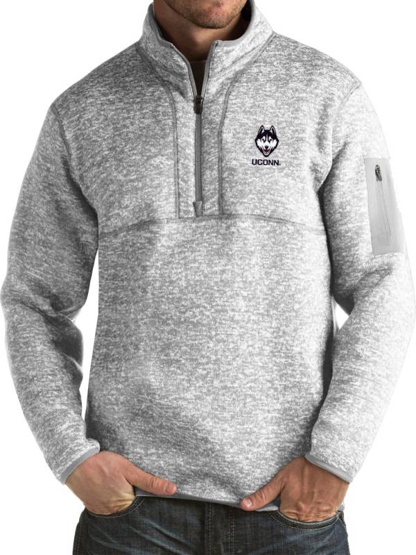 Antigua Men's UConn Huskies Grey Fortune Pullover Jacket | Dick's ...