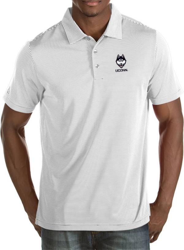 Antigua Men's UConn Huskies White Quest Polo