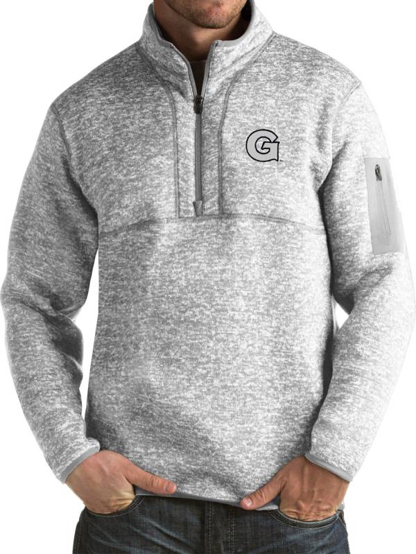 Antigua Men's Georgetown Hoyas Grey Fortune Pullover Jacket product image