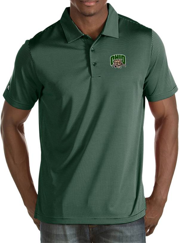 Antigua Men's Ohio Bobcats Green Quest Polo