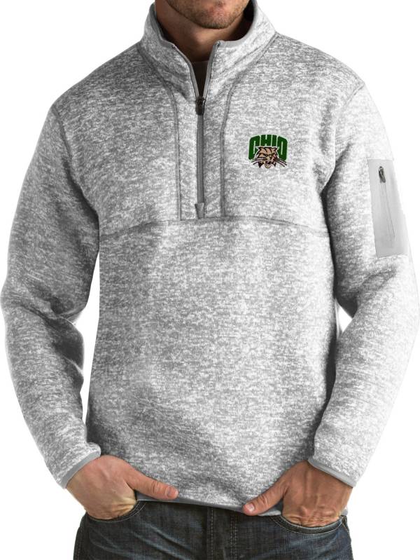 Antigua Men's Ohio Bobcats Grey Fortune Pullover Jacket product image
