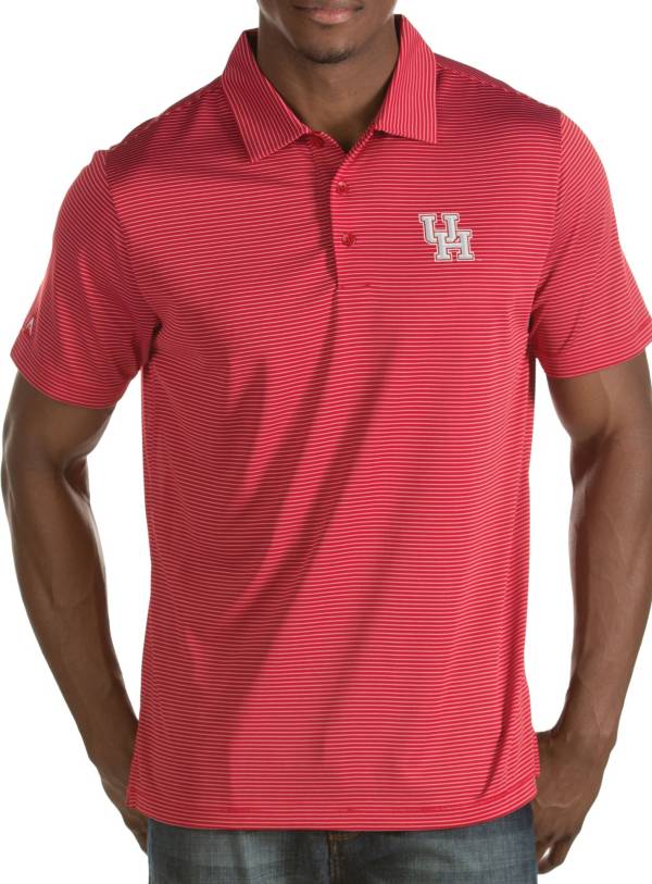 Antigua Men's Houston Cougars Red Quest Polo