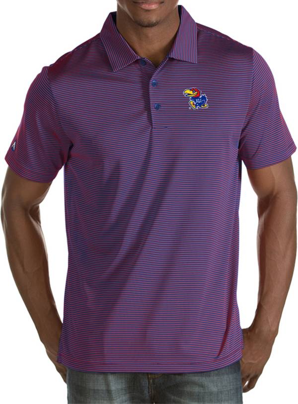 Antigua Men's Kansas Jayhawks Crimson Quest Polo