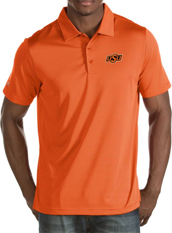 Antigua Men's Oklahoma State Cowboys Orange Quest Polo