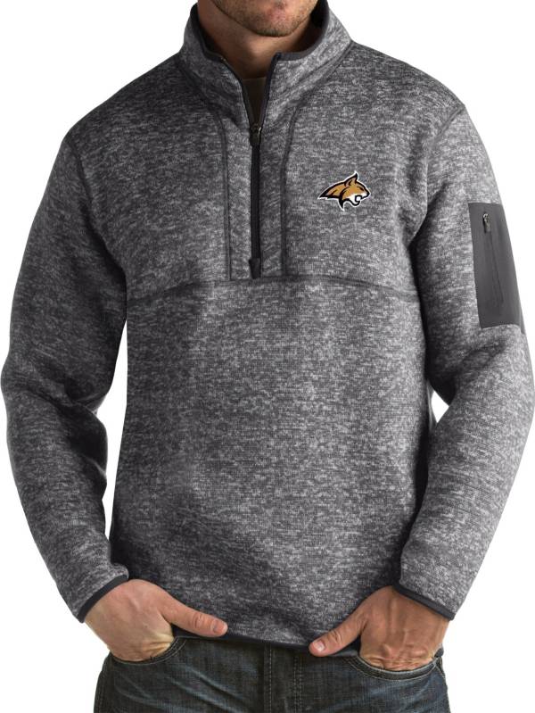 Antigua Men's Montana State Bobcats Grey Fortune Pullover Jacket product image