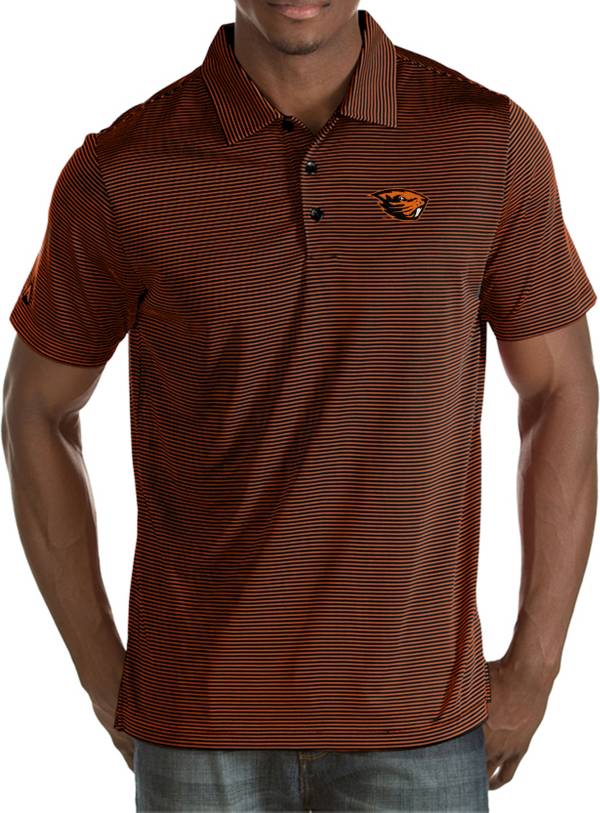 Antigua Men's Oregon State Beavers Black Quest Polo